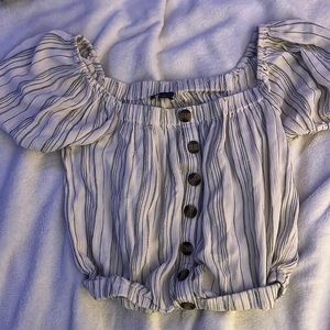 American eagle, cropped blouse tube top